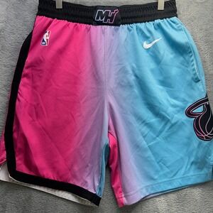 Nike Miami Heat Vice City Basketball Shorts Mens Medium Pink Blue Gradient NBA